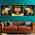 Ancient Indian Art Inspired Framed Canvas Print